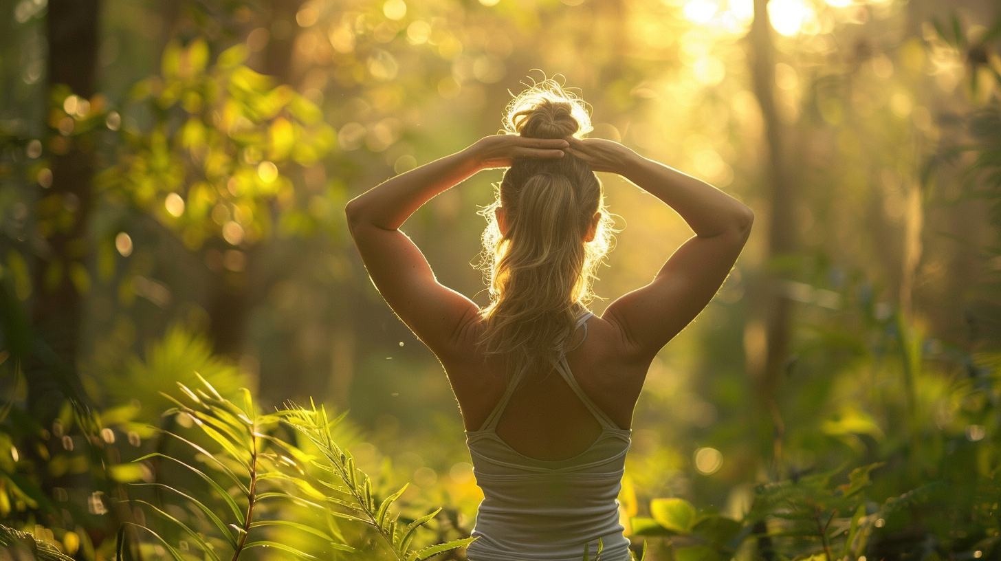 Група людей різного віку практикує йогу